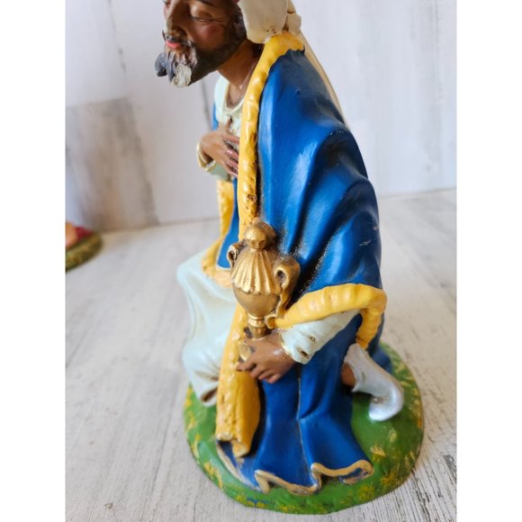 Vintage fontanini Wiseman Italy paper mache nativity myrrh incense Xmas village - Picture 3 of 9